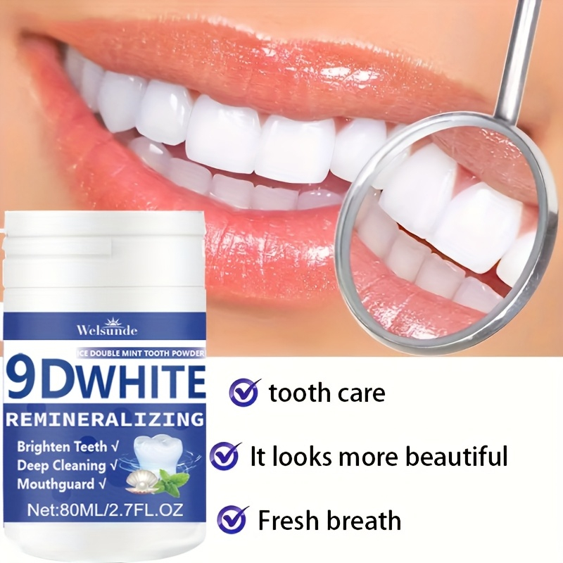 Teeth Whitening Flash - 9D White Remineralizing Hydroxyapatite Tooth Powder,