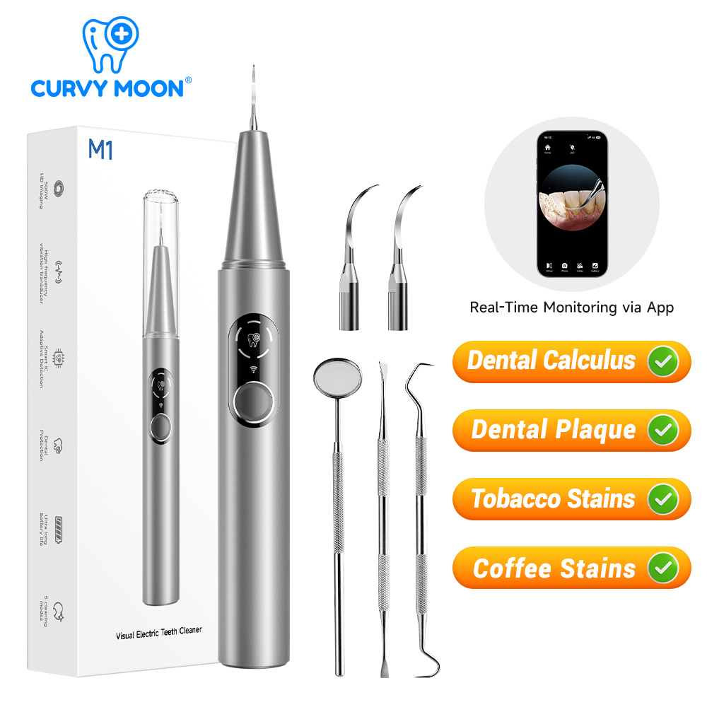 Teeth Whitening Products - CURVY MOON Visible Electric Ultrasonic Tooth