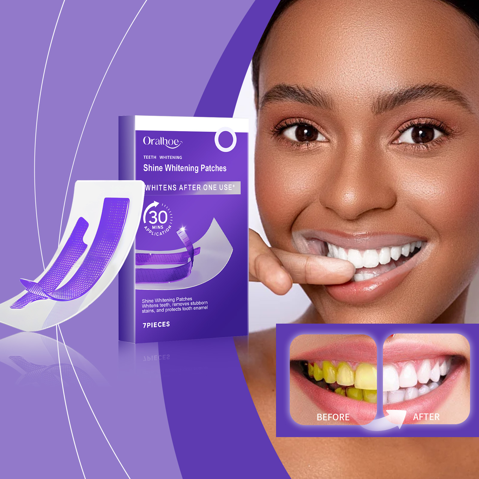 Purple Teeth Whitening Strips  - Teeth Whitening Flash recension och pris