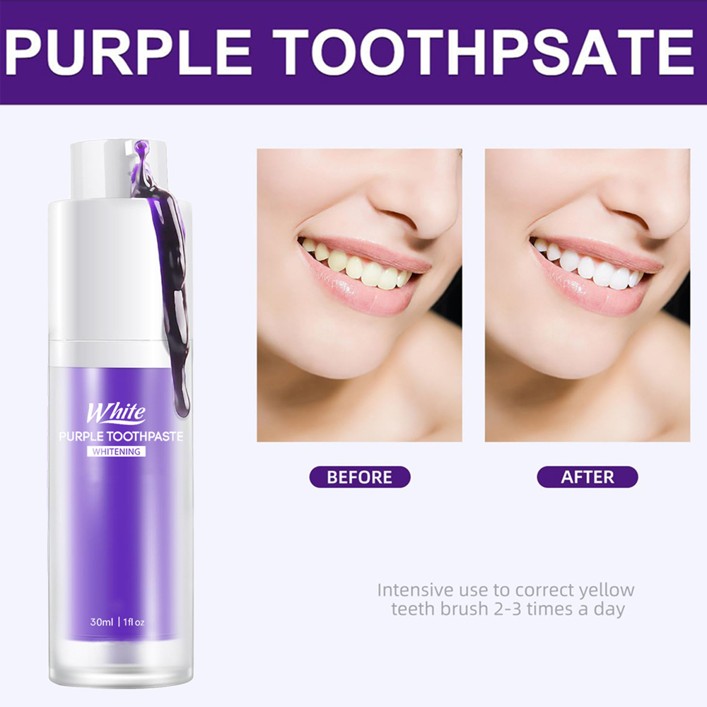 Purple Whitening Toothpaste 30 - Teeth Whitening Treatment recension och pris